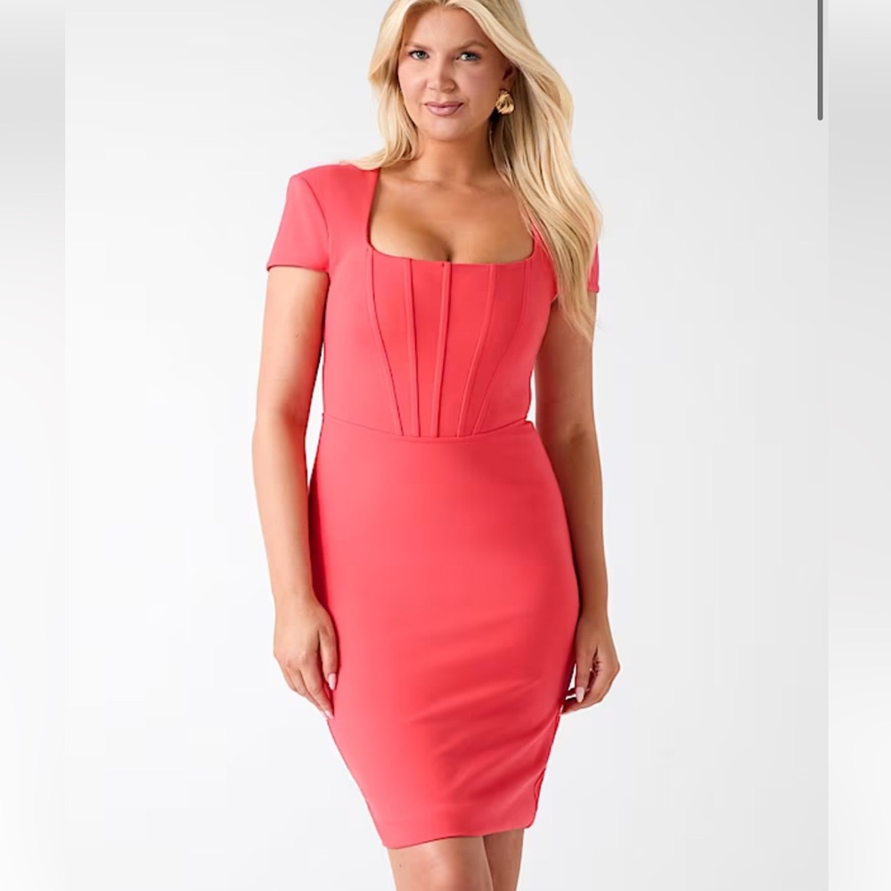 MARCIANO Kyle Corset Midi Dress